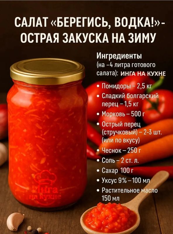 Салат «Берегись, водка!»: Острая свежесть зимнего стола