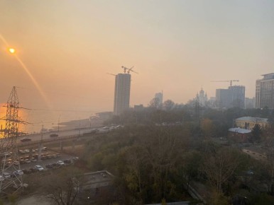 Китайские лесные пожары накрыли дымом Дальний Восток