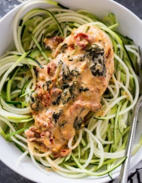 Куриное филе в сливочном соусе с вялеными томатами