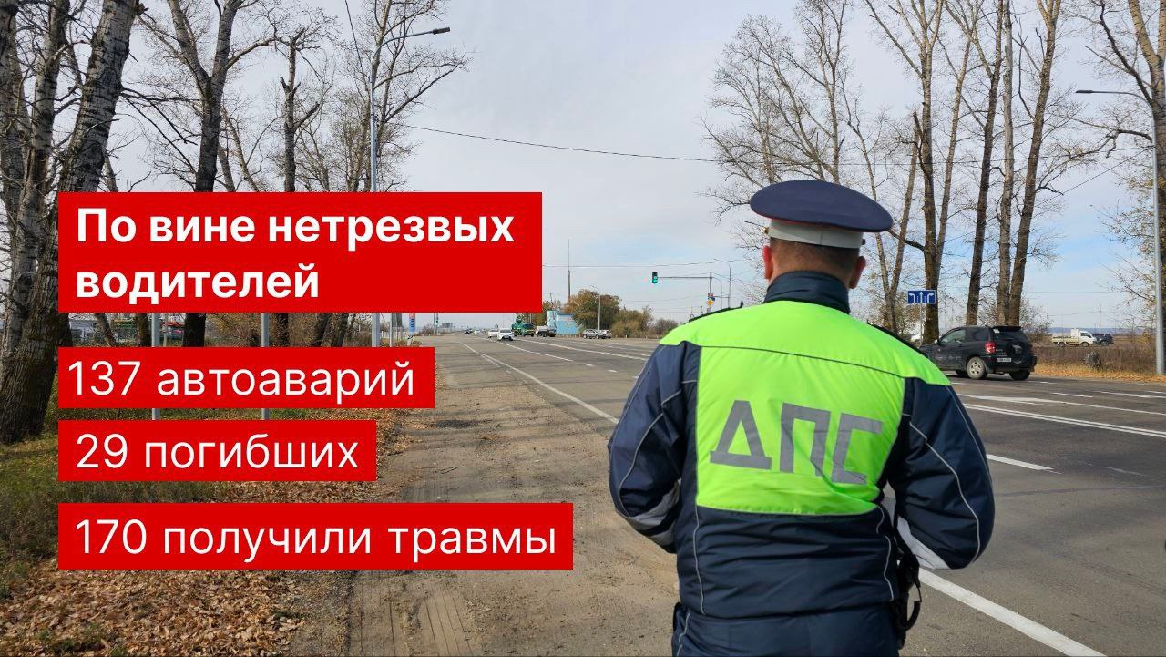 С начала года в регионе по вине нетрезвых водителей произошло 137 автоаварий, в которых 29 человек погибли и 170 получили травмы