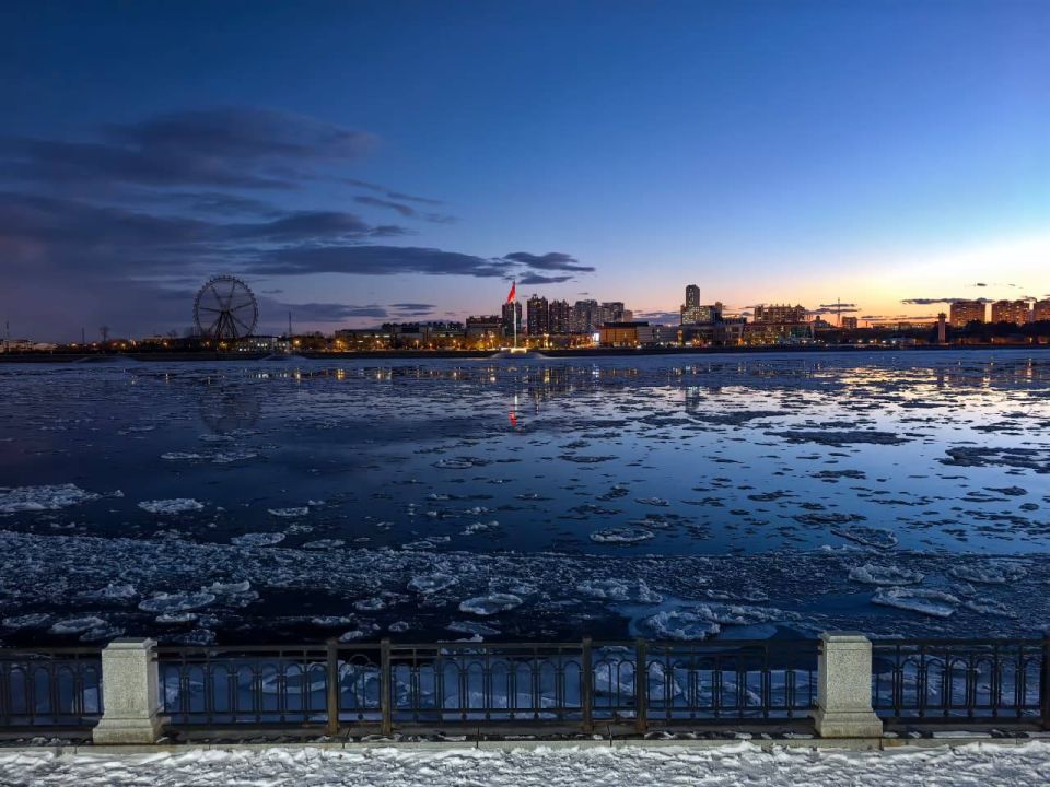 Ледоход на закате. @ampravda