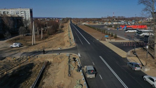 Красивый вид сверху Реконструкция аэропортовской трассы на финишной прямой