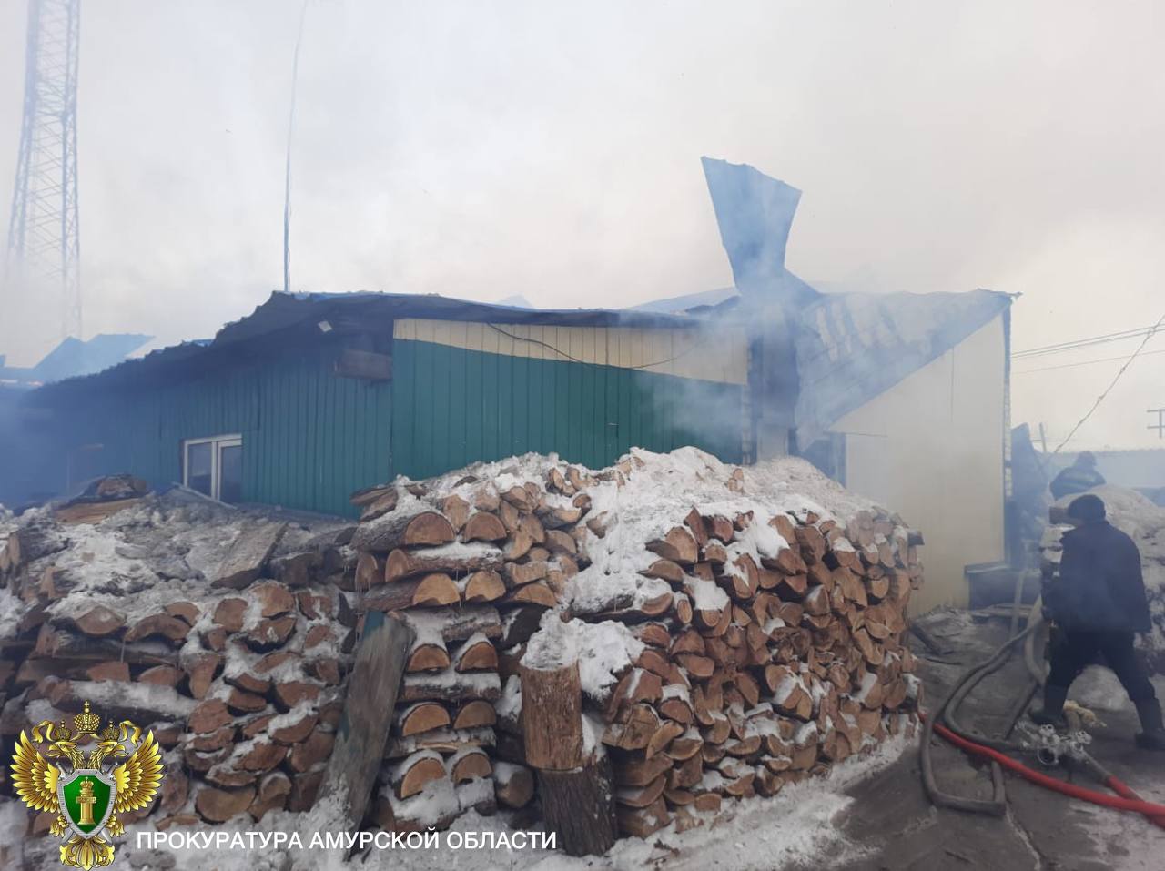 Пожар в селе Гудачи оставил без тепла социальные объекты Пожар в селе Гудачи оставил без тепла социальные объекты
