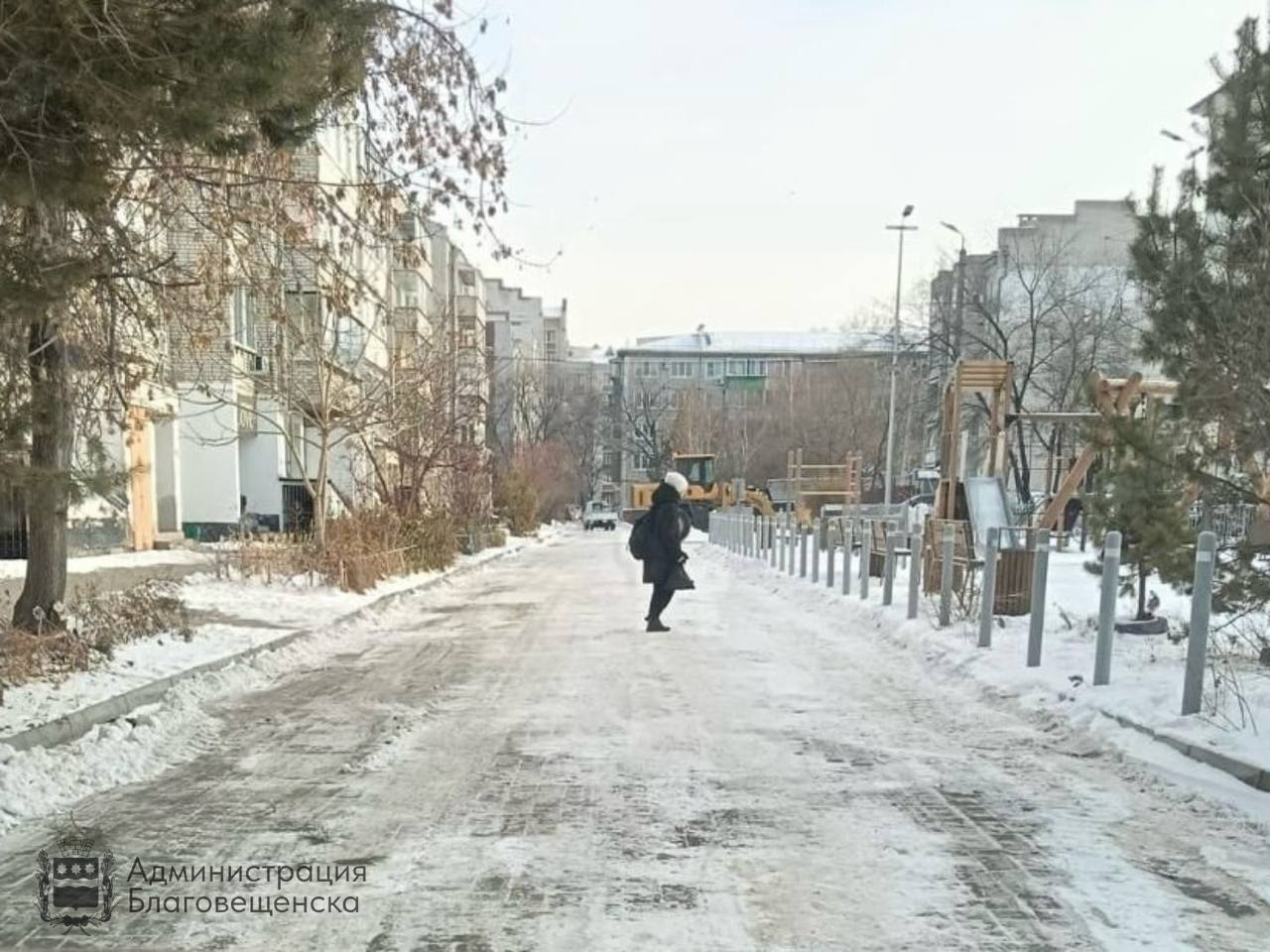 От снега и наледи очищено 96 % благовещенских дворов От снега и наледи очищено 96 % благовещенских дворов