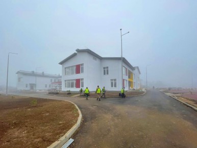 Строительная готовность нового детсада на 280 мест в селе Амурское Красногвардейского района достигла 91%