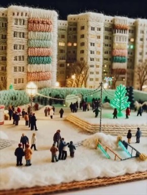 Если бы у города было настроение, сегодня оно было бы вот таким - вязаным, тёплым и очень домашним