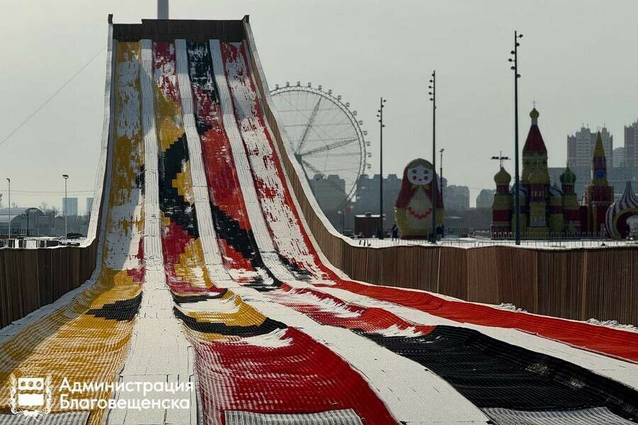 Тюбинговая горка в Благовещенске проходит сертификацию перед открытием