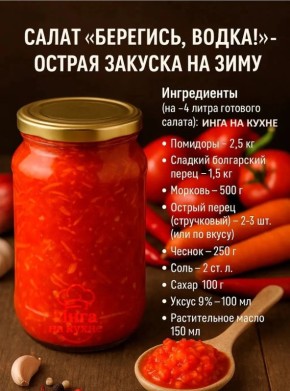 Салат «Берегись, водка!»: Острая свежесть зимнего стола