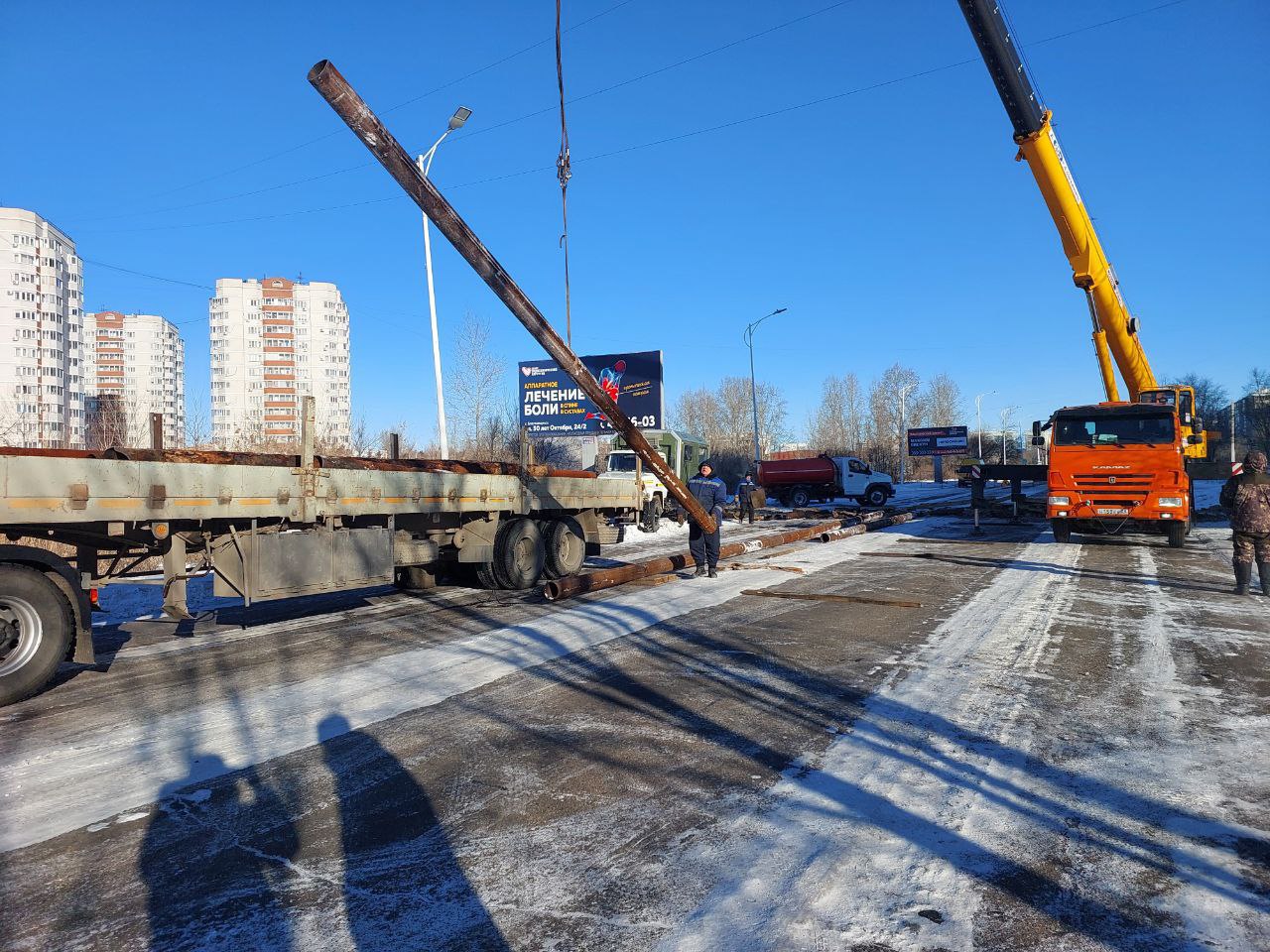 В Благовещенске введен режим повышенной готовности в связи с порывом теплосети в микрорайоне