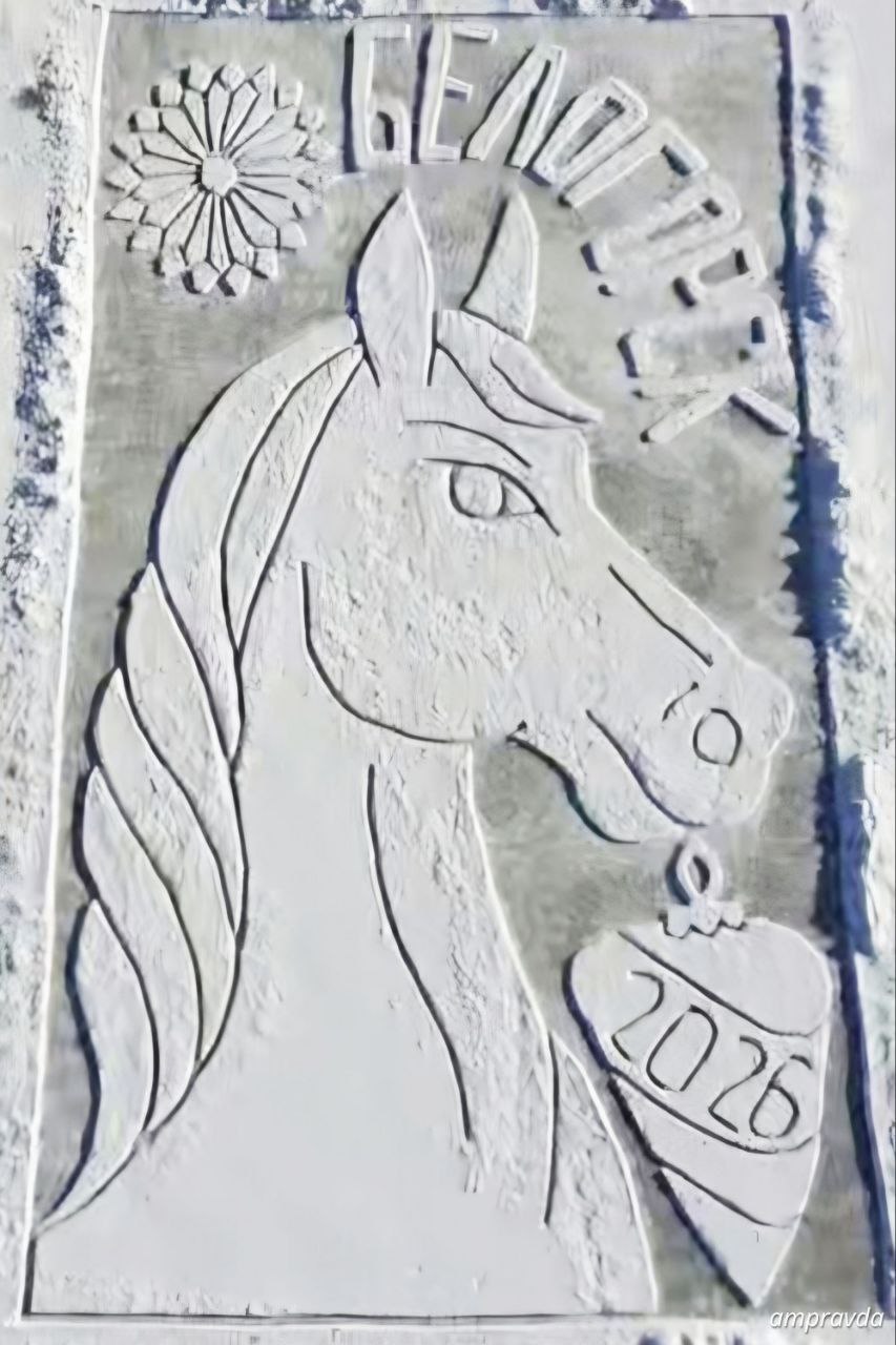 Житель Белогорска в одиночку сотворил ледовое чудо на заливе за чеховским мостом