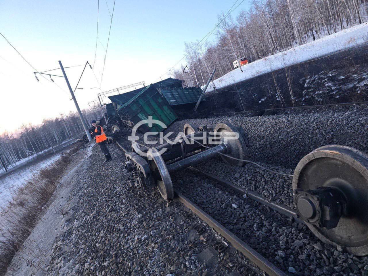 5 января в 15:01 по местному времени на перегоне Гудачи – Гонжа в Магдагачинском округе произошел сход вагонов грузового поезда 5 января в 15:01 по местному времени на перегоне Гудачи – Гонжа в Магдагачинском округе произошел сход вагонов грузового поезда