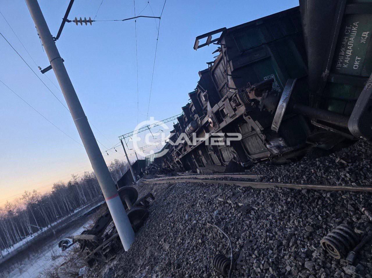 5 января в 15:01 по местному времени на перегоне Гудачи – Гонжа в Магдагачинском округе произошел сход вагонов грузового поезда 5 января в 15:01 по местному времени на перегоне Гудачи – Гонжа в Магдагачинском округе произошел сход вагонов грузового поезда