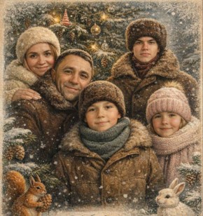 Олег Имамеев: Вот такая замечательная открытка, сделанная с душевной теплотой и с использованием современных технологий, пришла в чат-бот от одного из благовещенцев