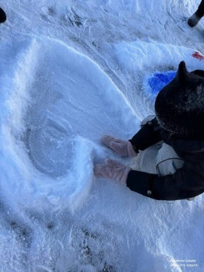 Юные инспекторы движения Зейского округа сотворили ледовую открытку