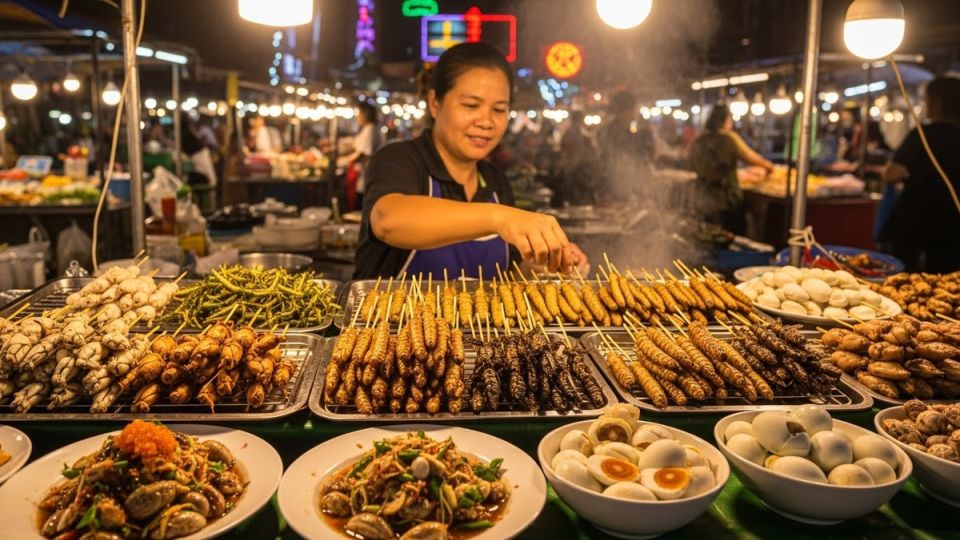 Необычные тайские деликатесы: от насекомых до крокодилов
