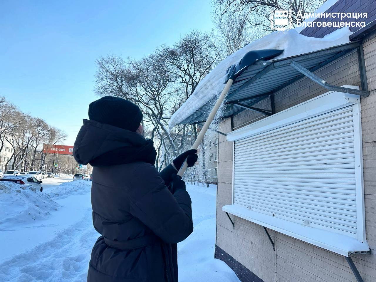 Библиотеки, образовательные организации и волонтеры города Благовещенска вышли на уборку снега Библиотеки, образовательные организации и волонтеры города Благовещенска вышли на уборку снега