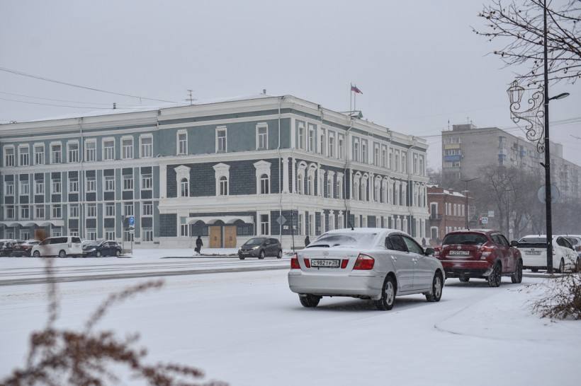 На нескольких улицах Благовещенска ограничили движение транспорта из-за проведения #ЗимФестАмур