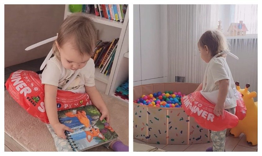 Малышка из Благовещенска, не расстающаяся с кругом для плавания, принесла родителям победу в конкурсе «Мой экшн»