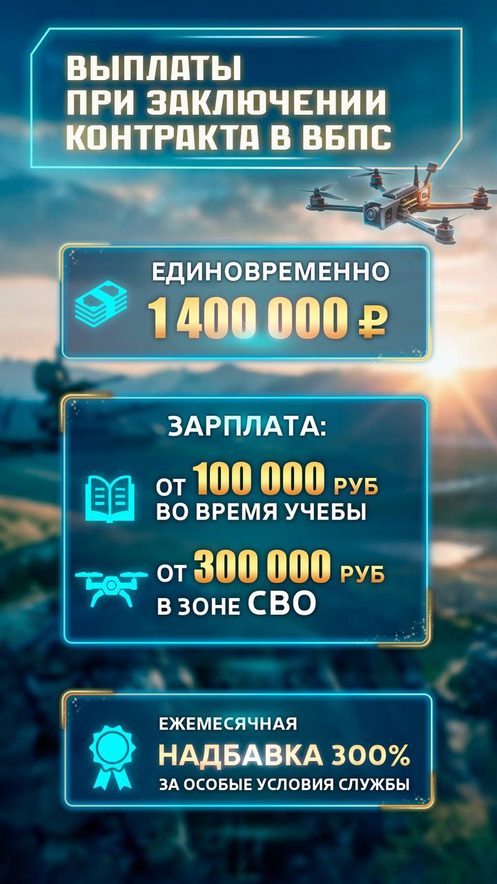 Амурчанам предлагают службу по специальному контракту в войсках беспилотных систем РФ Амурчанам предлагают службу по специальному контракту в войсках беспилотных систем РФ
