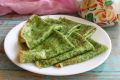 Праздник весна: вкусные зелёные блины из шпината