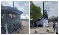 На набережной Благовещенска горел кофейный ларек