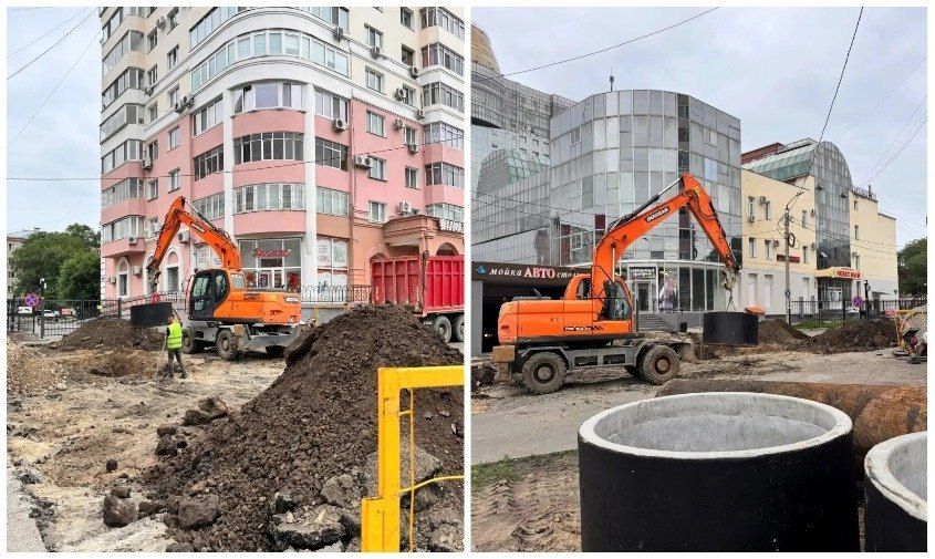 После сильного ливня в центре Благовещенска модернизируют систему водоотведения