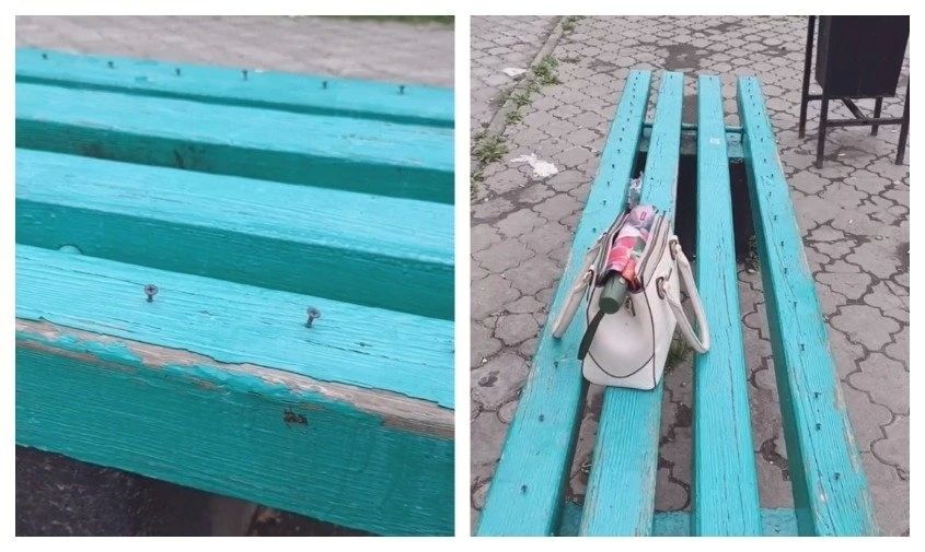 «Шипы» устранили: опасную для сидения лавочку на остановке в Благовещенске привели в порядок «Шипы» устранили: опасную для сидения лавочку на остановке в Благовещенске привели в порядок