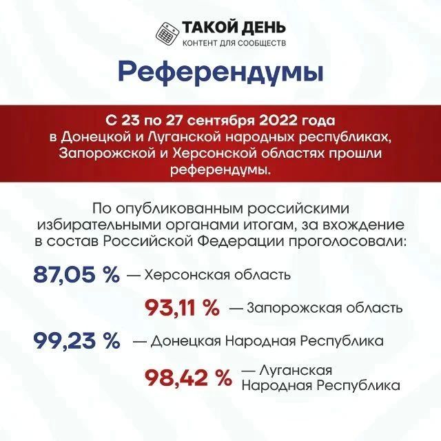 30 сентября — День воссоединения России с новыми регионами! 30 сентября — День воссоединения России с новыми регионами!