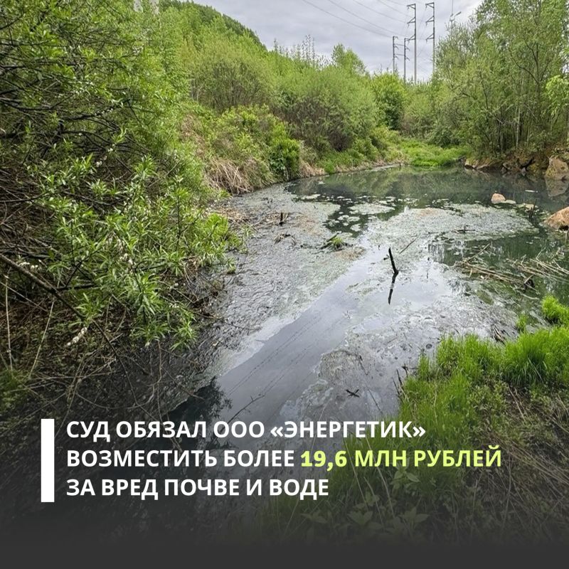 ООО «Энергетик» должен возместить вред почве и воде