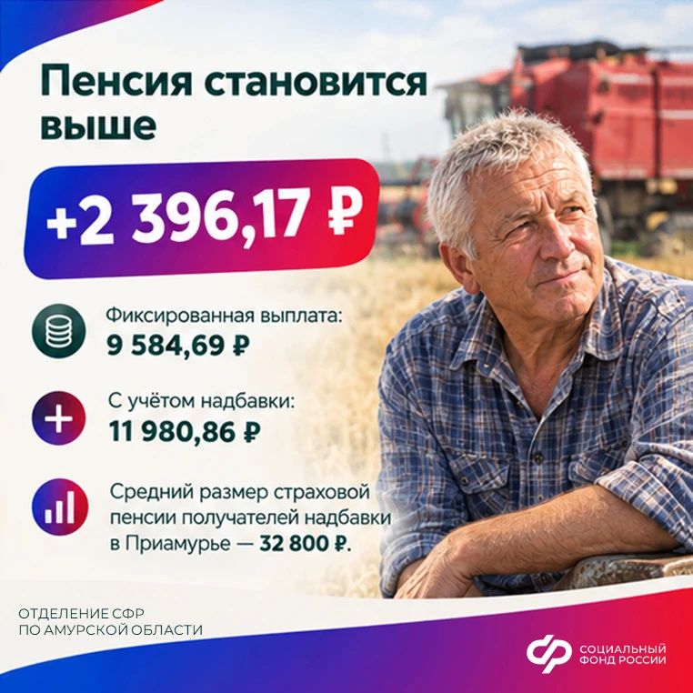 Амурчане могут получить надбавку к пенсии за стаж в сельском хозяйстве Амурчане могут получить надбавку к пенсии за стаж в сельском хозяйстве