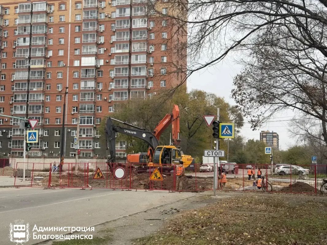 В Благовещенске начали ремонт ещё одного участка улицы Октябрьской в рамках президентского нацпроекта «Инфраструктура для жизни»