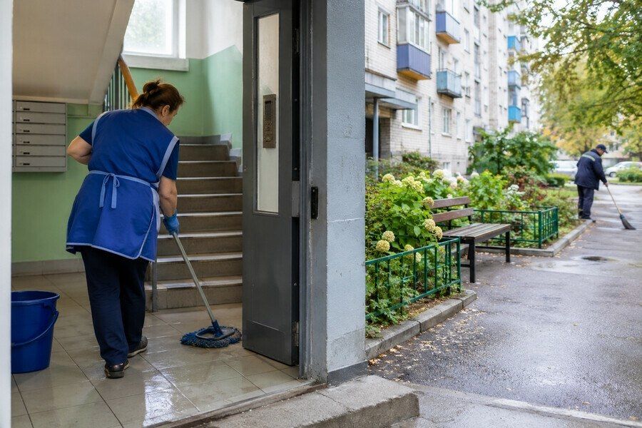 Управляющие компании отвечают за чистоту и порядок в многоквартирных домах и на придомовых территориях